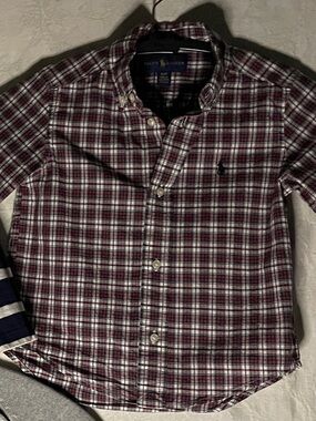 Ralph Lauren Navy, Maroon & White Striped Button-Down-w/ Navy Pony 3T
+ Jammie’s